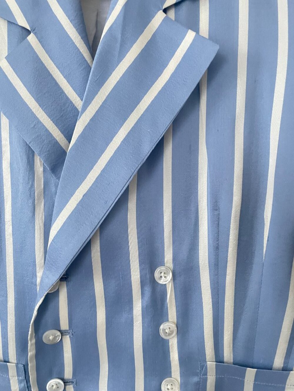 Ralph Lauren Purple Lable silk striped cropped blazer - Picture 6 of 9